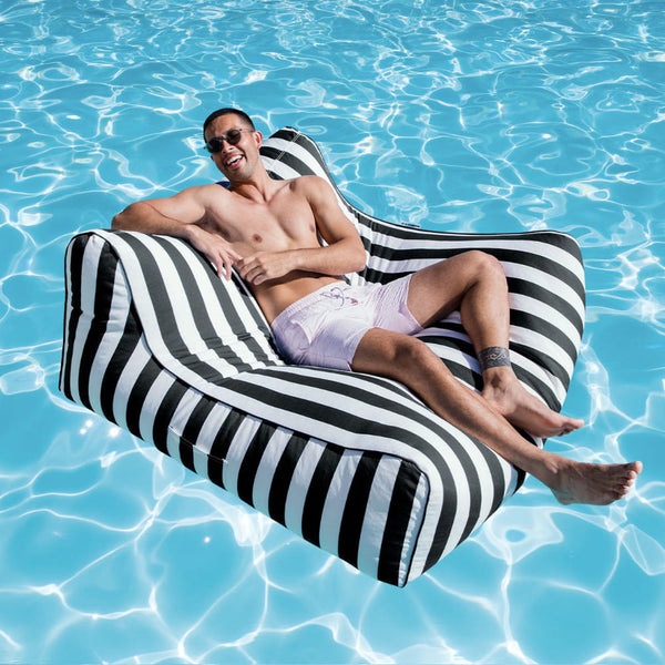 Costa Pool Lounger in Black - waterproof poolside bean bag by Bean Bags R Us Australia — image 13