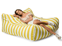 Costa Premium double bean bag yellow stripes