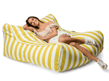 Costa Premium double bean bag yellow stripes