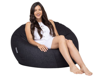 Cuba Denim Bean Bag Charcoal Denim 96CM