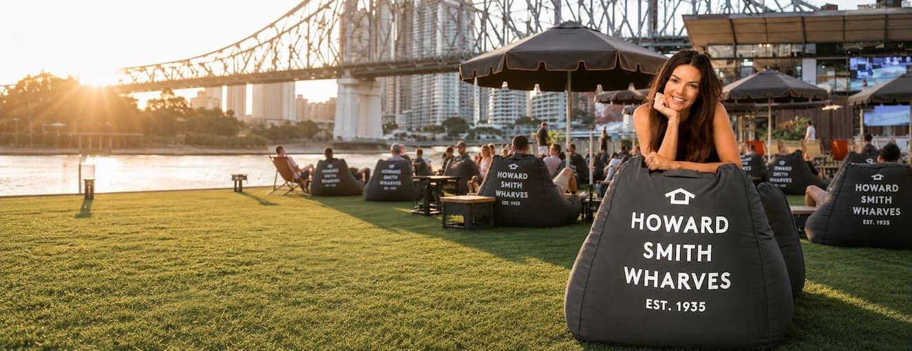 Custom branded bean bags at The Star casino