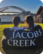 jacobs creek branded bean bag sydney harbour bridge