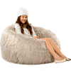 Kids Cloud Grey Fur Bean Bag Bean Bags R Us