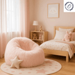 Kids Marshmallow Pink Fur Bean Bag Cover - Bean Bags R Us