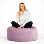 Bella Velvet Ottoman in Pink - versatile bean bag ottoman by Bean Bags R Us — thumbnail 1