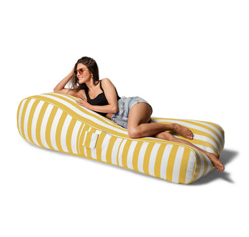Malibu Lounger yellow stripes