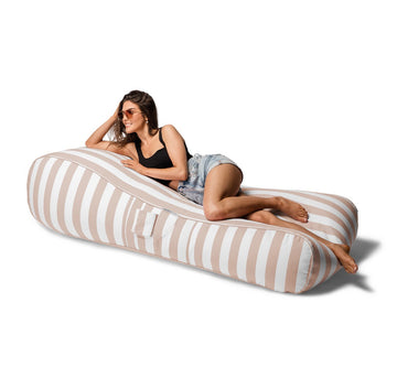 Malibu Lounger taupe stripes