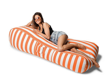 Malibu Lounger orange stripes