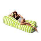 Navy Stripes Malibu Lounger - outdoor bean bag lounger, premium quality from Bean Bags R Us — thumbnail 6