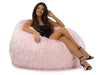 Marshmallow Pink Faux Fur Bean Bag 112CM