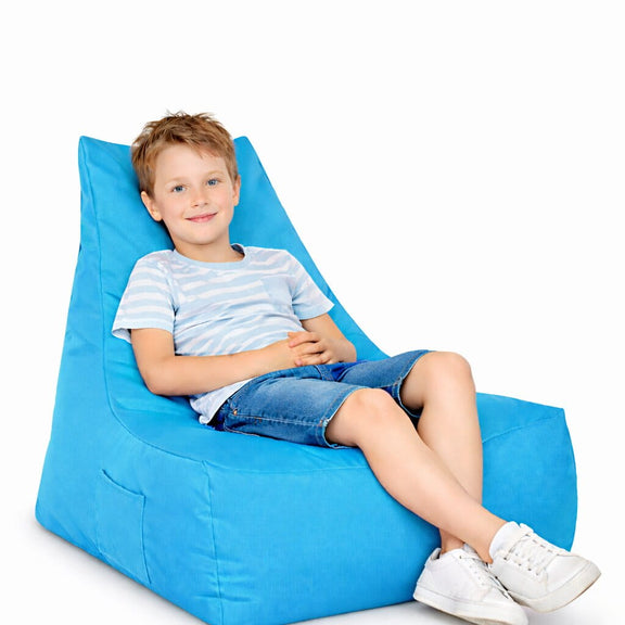 mini merlin kids outdoor beanbag chair aqua
