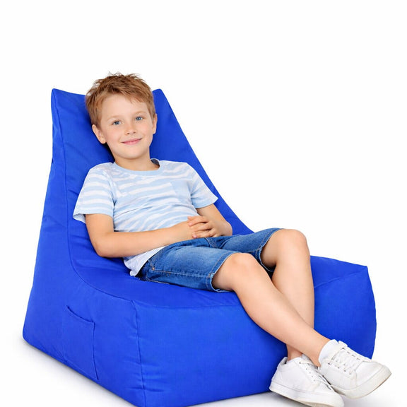 mini merlin kids outdoor beanbag chair blue