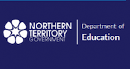 Northern Territory Government Department of Education logo on a blue background - Bean Bags R Us