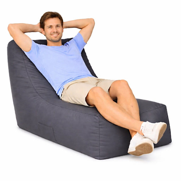 portofino oversized bean bag lounger charcoal