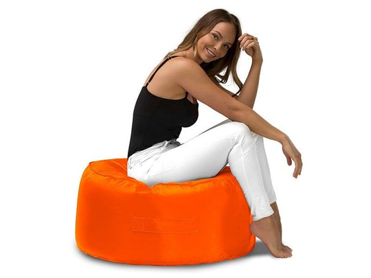 Round Outdoor Ottomans orange