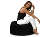Round Outdoor Ottomans black