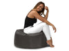 Round Outdoor Ottomans charcoal grey