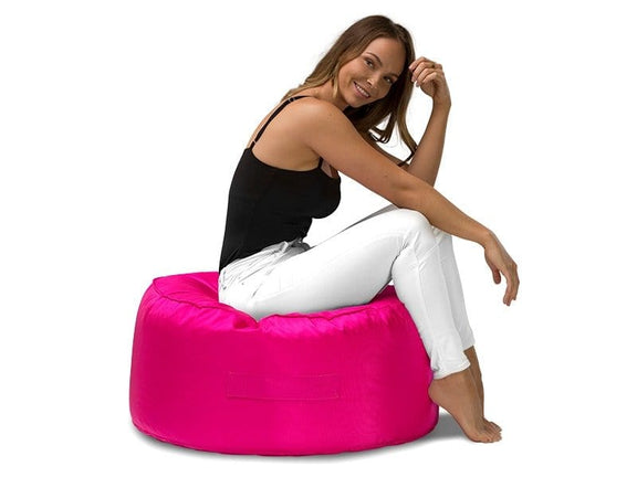 Round Outdoor Ottomans pink