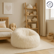 Snow White Junior Fur Bean Bag Cover - Bean Bags R Us