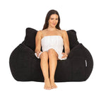 Bean Bags R Us Natural Teddy Fleece - designer indoor bean bag chair — thumbnail 4