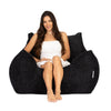 Teddy Corduroy Bean Bag Chairs Black