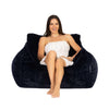 Teddy Faux Fur Bean Bag Chair Black