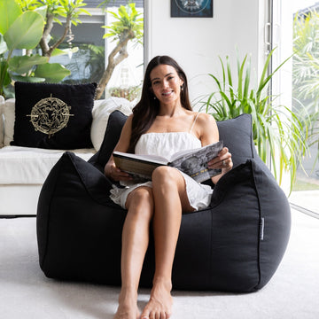 Teddy Linen Bean Bag