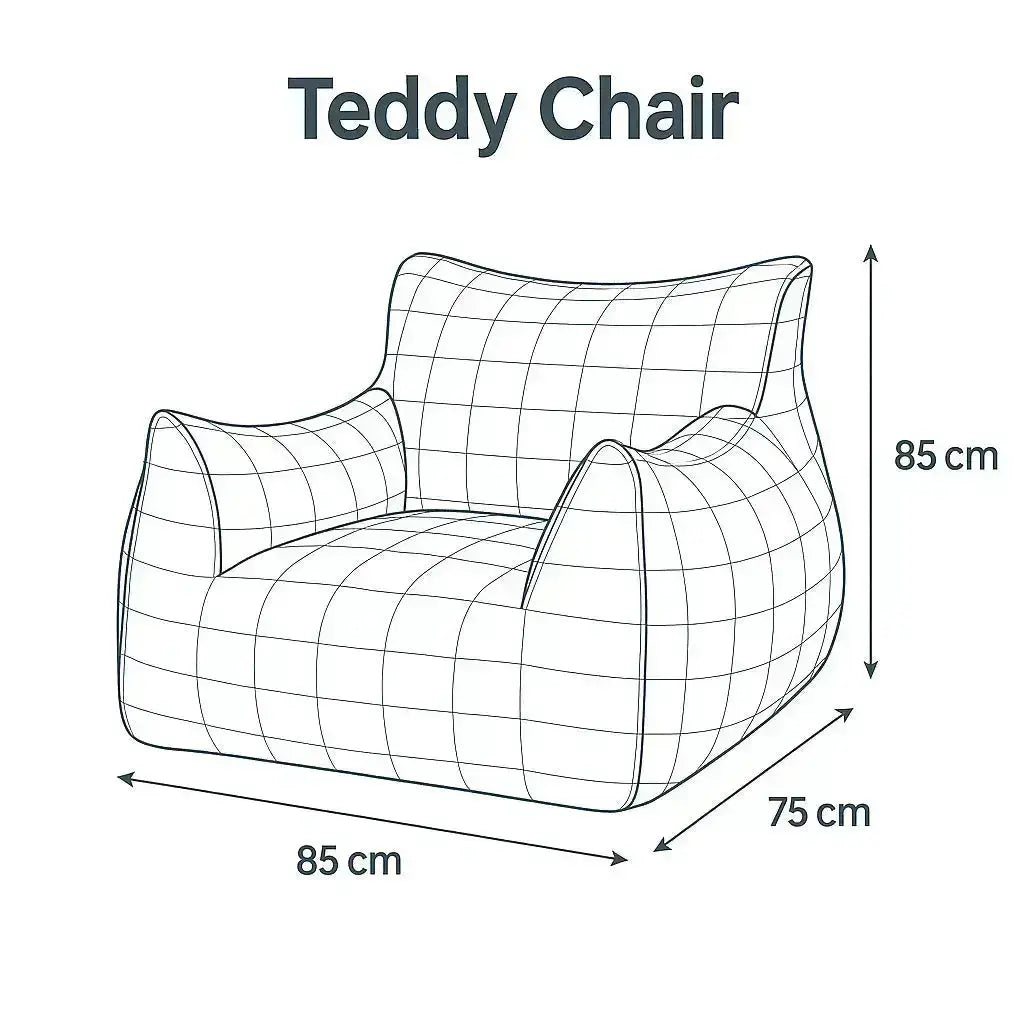 Teddy Chair Linen - Bean Bags R Us